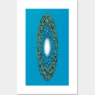 Oval amorphous fluid portal Posters and Art